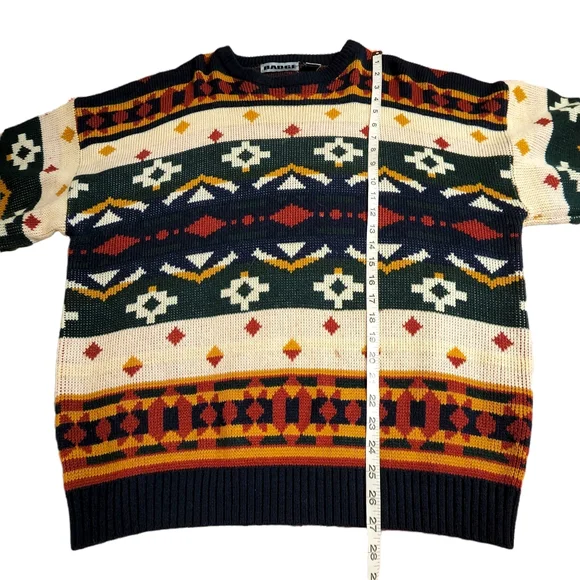 Vintage Badge Brand Cozy Fall Grandpa Sweater - Picture 4 of 6